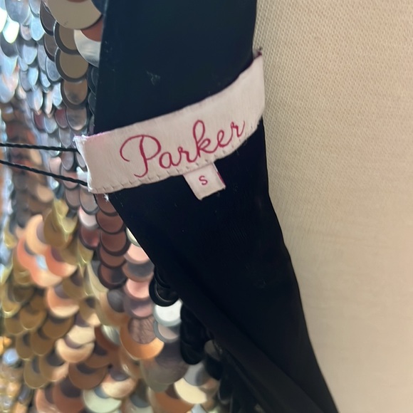 NWT - Parker Metallic disc mini dress. Size S. - Picture 8 of 17